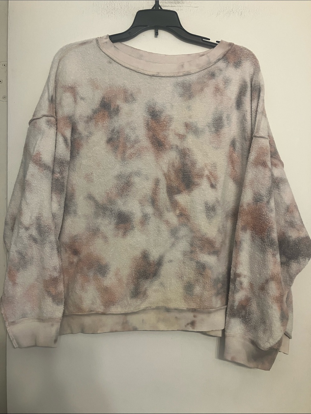 Free people Kelly tie-dye washed long sleeve crew neck sweatshirt style top XS